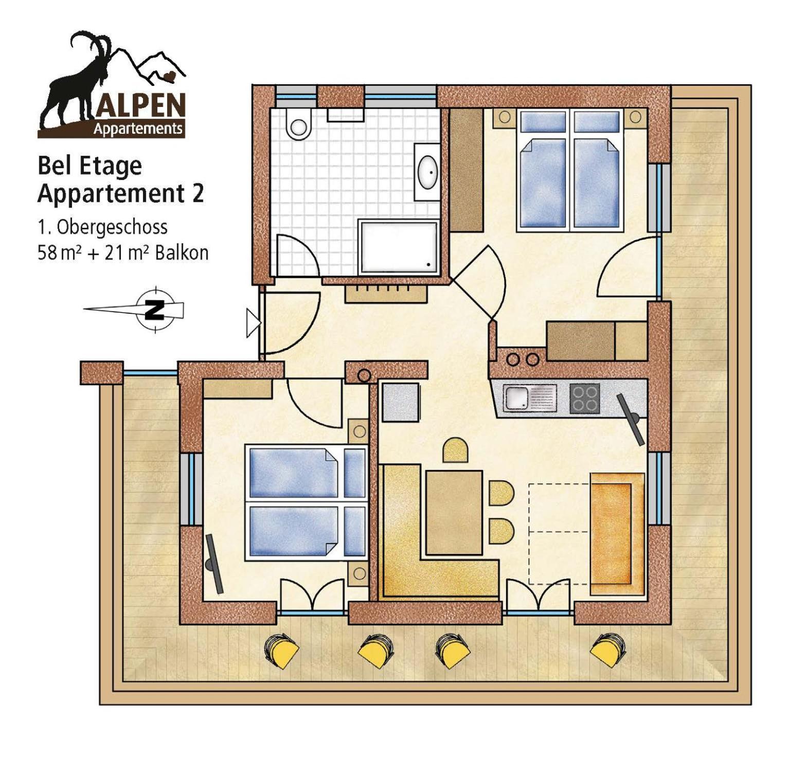 Alpen Appartement Beletage Mayrhofen Rom bilde